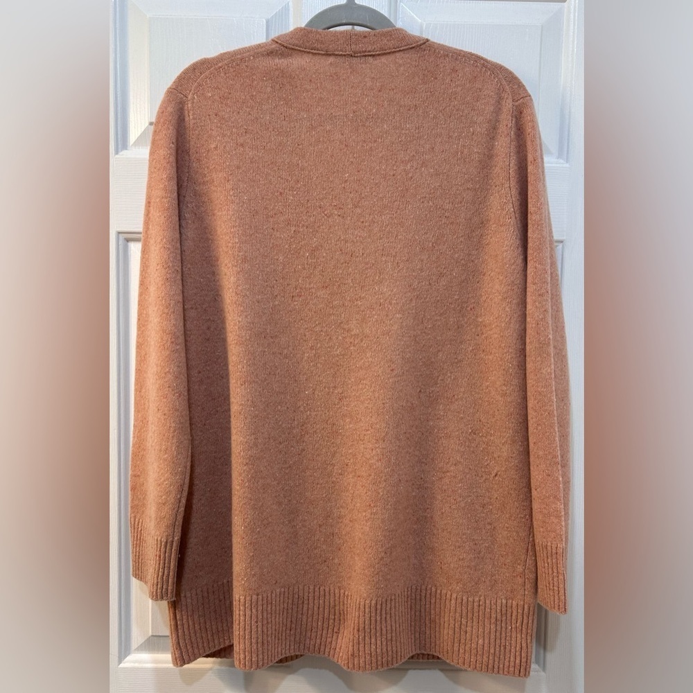 MADEWELL Donegal Maysfield Cardigan Sweater Sz L Peach Merino Wool Button Up - Picture 2 of 11